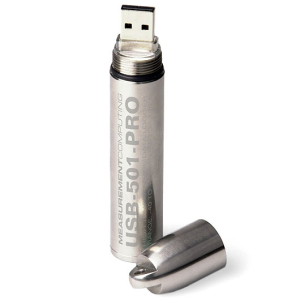 USB-501-PRO measures and records temperatures from -40 to 125°C