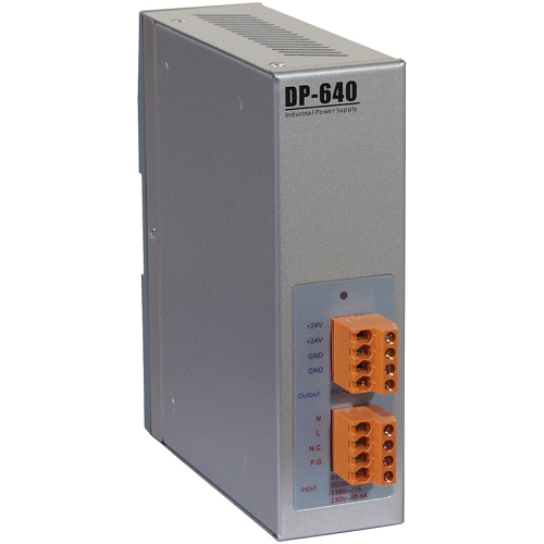 DP-640 - Fuentes de alimentación con una o dos salidas de voltaje para montaje en riel DIN. 24V/1.7A.