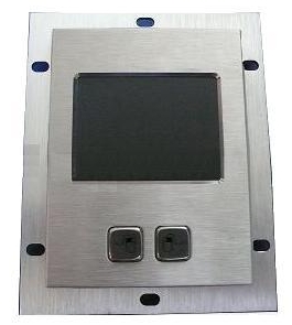 LBKC35300 - Touchpad de acero inoxidable con 2 botones, con interfaz USB. Resistente a Agua, polvo, golpes y vibración. Montaje por la parte posterior. Dimensiones 110 mm x 83 mm.
