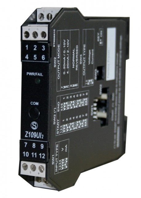 Z109S: Acondicionador y aislador galvánico de corriente, entrada de 0~20 mA / 4~20 mA, salida de 0~20 mA / 4~20 mA