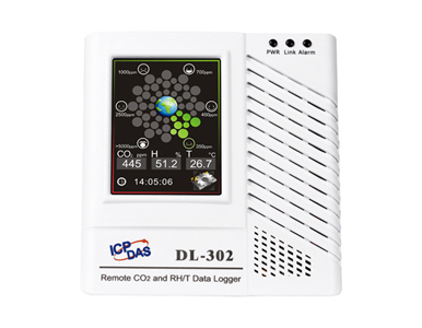  Registrador de datos de CO2,
temperatura y humedad con pantalla táctil modelo DL-302.