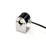 The sensor measures temperature by detecting the infrared radiation emitted by a surface