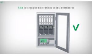 aisle los equipos electrónicos de los invertidores correctamente