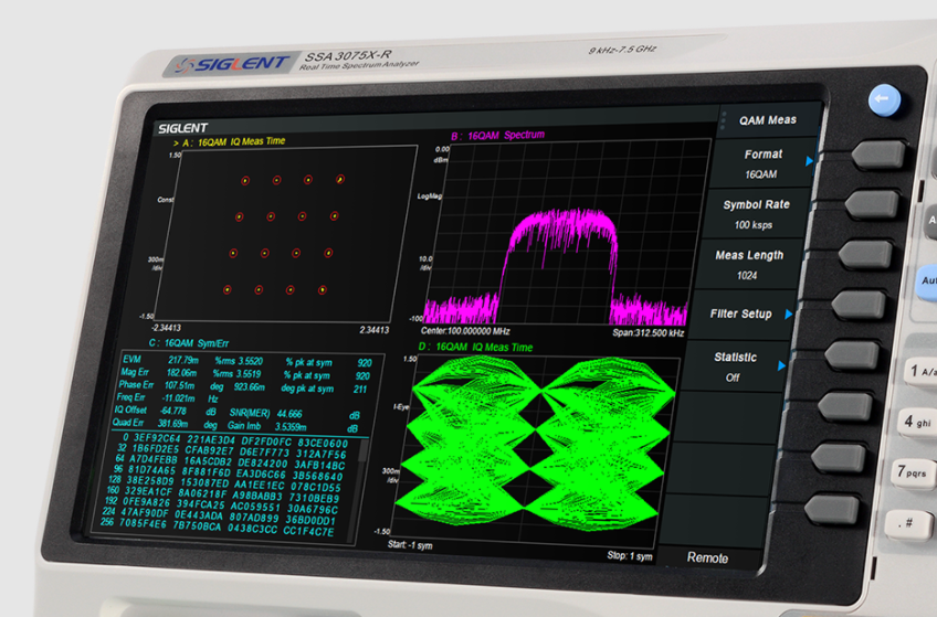 Fig. 3 Display multi-touch de 10.1 pulgadas del analizador de espectro  SSA3075X-R  