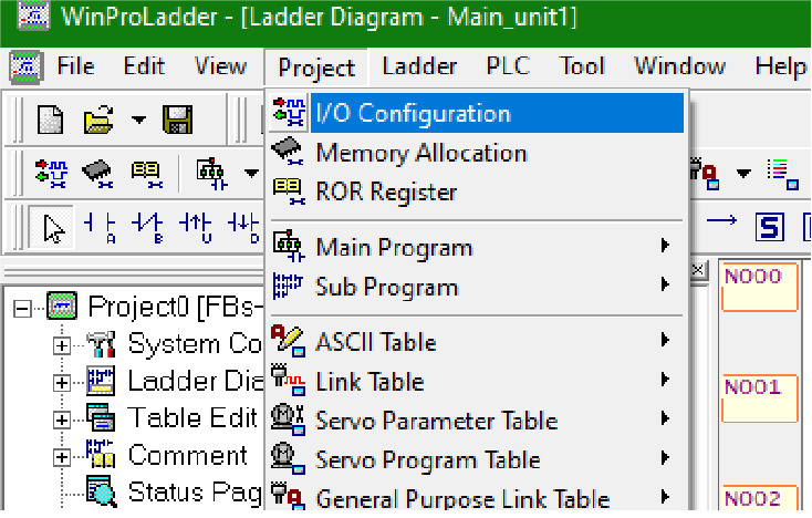 I/O Configuration