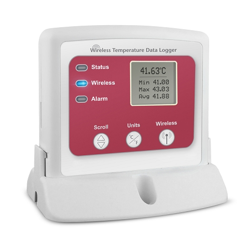 Registrador de temperatura inalámbrico bidireccional con pantalla LCD.