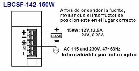 Clic para amplia diagrama de conexion del LBCSP-142