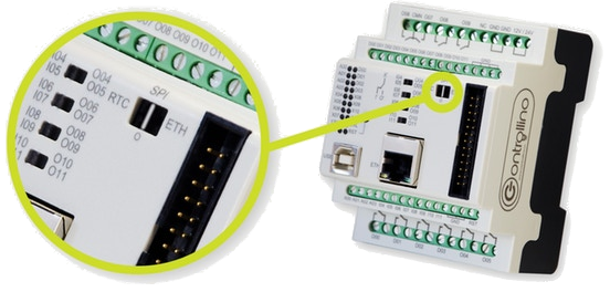 PLC CONTROLLINO tienen un RTC interno que usa SPI