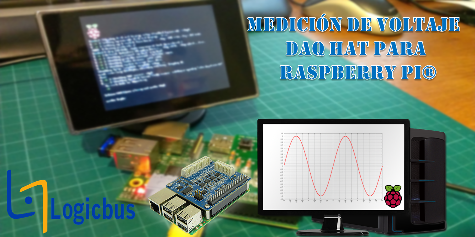 Medición de voltaje DAQ HAT para Raspberry Pi®