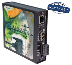 Convertidor Ethernet a Serial RS-232, RS-422 o RS-485 con entrada digital opto aisladas y salida a relevador tipo Reed. Incluye fuente de alimentación y dos cables Ethernet (cruzado y recto) 4103