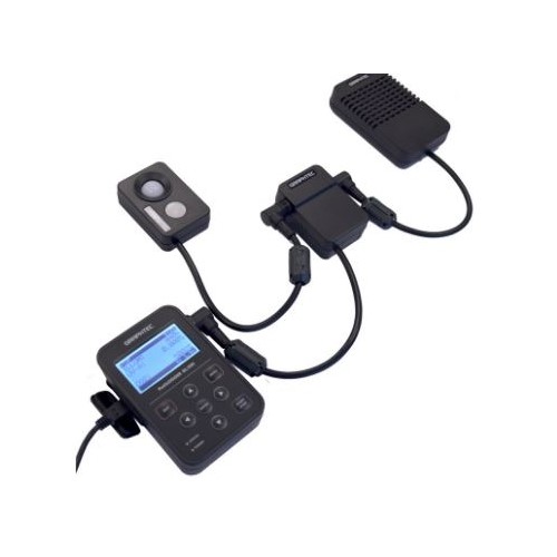 GL100-N-CO2-DPA-LXUV - Registrador de datos con CO2 y sensor de luz / UV. Memoria integrada de 4.9MB, ranura de memoria micro-SD, interfaz USB para PC, pantalla LCD.